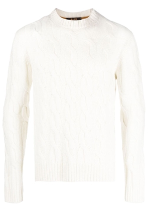 Moorer cable-knit cashmere jumper - White