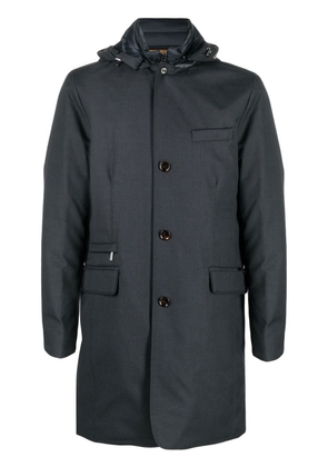 Moorer buttoned-up hooded parka - Grey