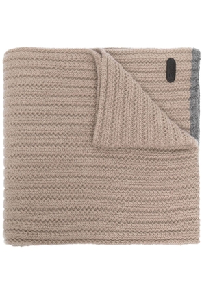 Moorer ribbed-knit cashmere scarf - Neutrals