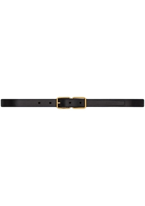 Saint Laurent engraved buckle-detail belt - Black