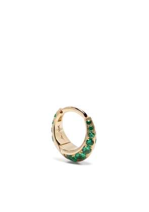 Lizzie Mandler Fine Jewelry 18kt yellow gold Double Sided emerald hoop earring