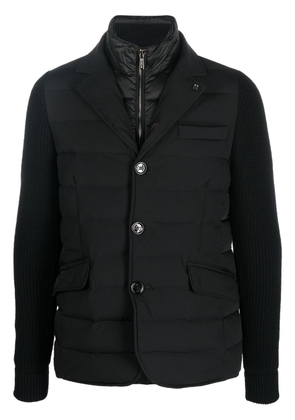 Moorer button-up padded down jacket - Black