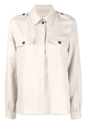 Woolrich fitted button-up shirt - Neutrals