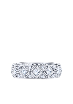 KWIAT 18kt white gold Splendor diamond filigree band ring - Silver