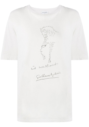 Saint Laurent horse graphic print T-shirt - Neutrals