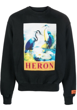Heron Preston Heron halftone-print crewneck sweatshirt - Black