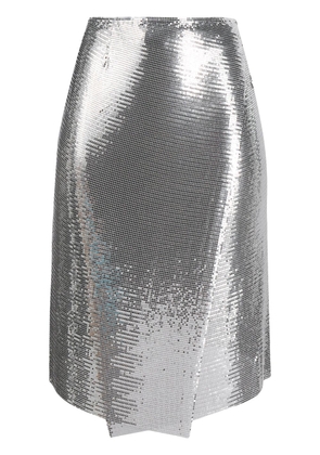 Rabanne draped chainmail skirt - Silver