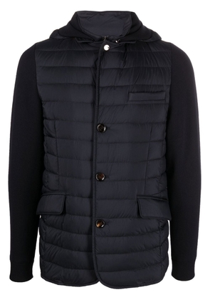 Moorer Massino-S3Z quilted knitted-mix jacket - Blue