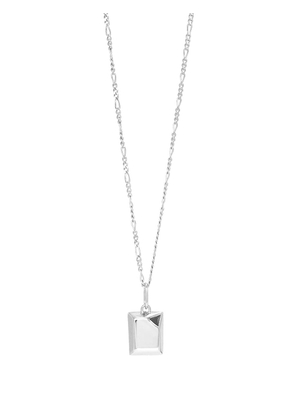 Capsule Eleven jewel beneath signet pendant necklace - Silver