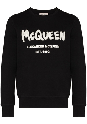 Alexander McQueen Graffiti-print sweatshirt - Black