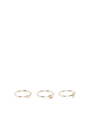 Adina Reyter 14kt yellow gold Far Out 3-Stack diamond rings