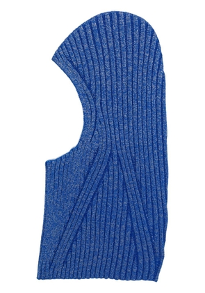 Dion Lee ribbed-knit balaclava beanie - Blue