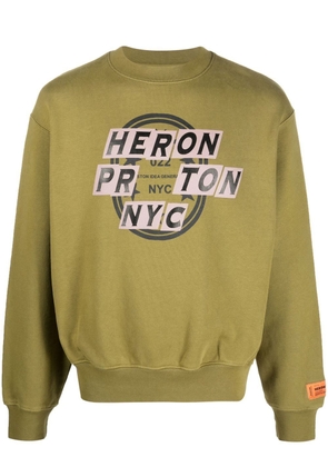 Heron Preston graphic-print cotton sweatshirt - Green