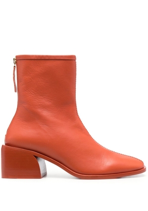 JOSEPH heeled 70mm ankle boots - Orange