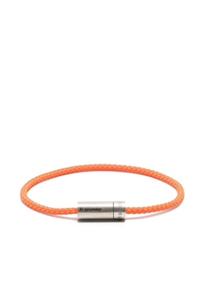 Le Gramme braided sterling silver bracelet - Orange