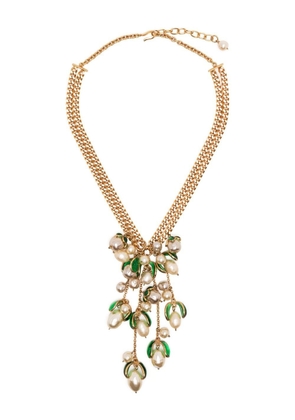 Gripoix pearl-embellished chain necklace - Gold