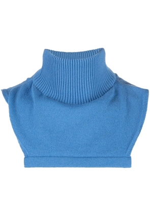 Barrie high-neck cashmere collar - Blue