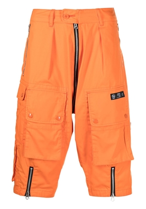 Neighborhood Airborne dropped-crotch shorts - Orange
