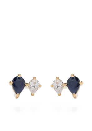 Adina Reyter 14kt yellow gold Premier Amigos sapphire and diamond earrings