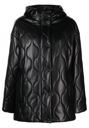 STAND STUDIO Everlee quilted faux-leather jacket - Black