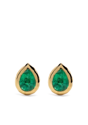 Octavia Elizabeth 18kt yellow gold emerald stud earring
