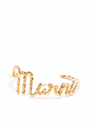 Marni Marni lettering cuff bracelet - Gold