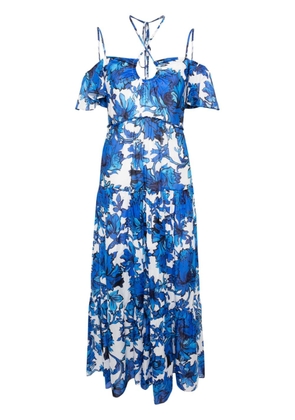 LIU JO floral-print midi dress - Blue