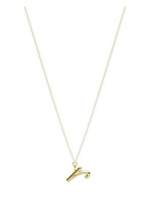 THE ALKEMISTRY 18kt yellow gold Love Letter R necklace