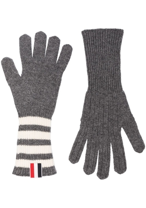 Thom Browne 4-Bar cashmere gloves - Grey