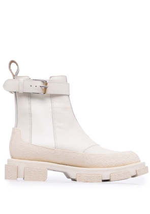 Dion Lee Gao buckled ankle boots - White