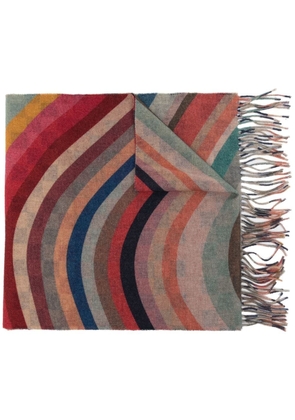 Paul Smith swirl-pattern print scarf - Multicolour