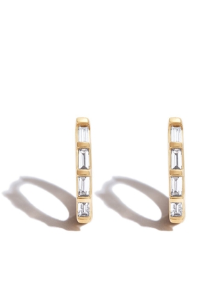Zoë Chicco 14kt yellow gold diamond huggie hoop earrings