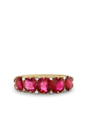 Pragnell Vintage yellow gold Victorian Five Stone Burmese ruby ring