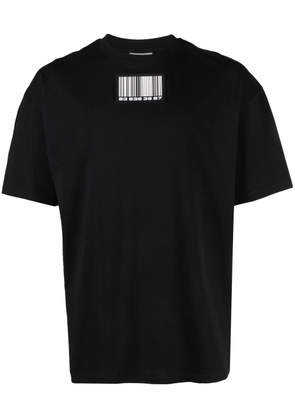 VTMNTS barcode patch-detail T-shirt - Black