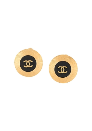 CHANEL Pre-Owned 1995 CC button earrings - Gold