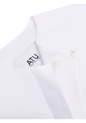 Atu Body Couture oversize point-collar shawl - White