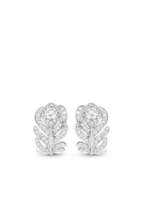 Boucheron 18kt white gold Plume de Paon diamond earrings - Silver