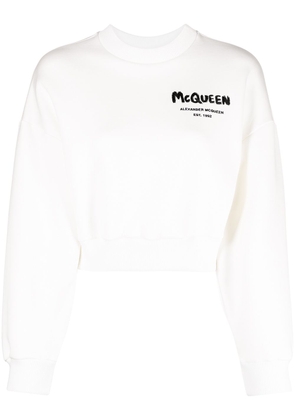 Alexander McQueen chest logo-print sweatshirt - White