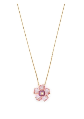 Swarovski glass flower charm necklace - Gold