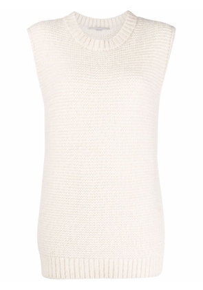 Stella McCartney crew-neck knitted vest - White