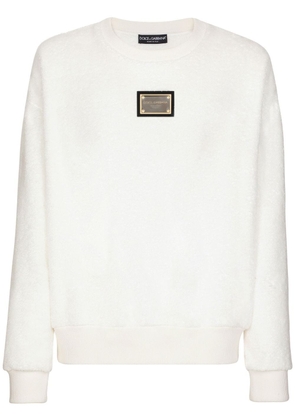 Dolce & Gabbana logo-plaque detail sweatshirt - White