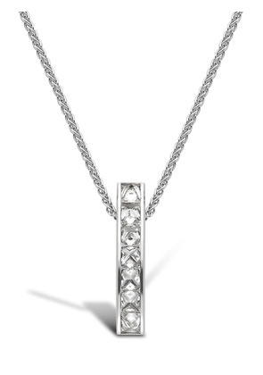 Pragnell 18kt white gold diamond single row RockChic pendant - Silver