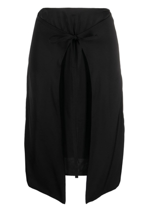MM6 Maison Margiela high-waisted asymmetric-hem skirt - Black