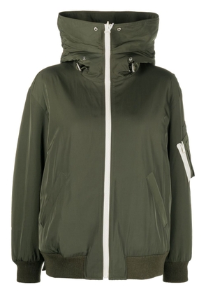 Yves Salomon reversible hooded bomber jacket - Green