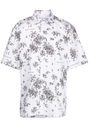 Off-White paperclip-print cotton shirt