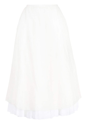 KHAITE Luca A-line midi skirt - White