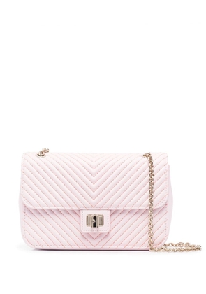 Furla chevron quilted leather crossbody bag - Pink