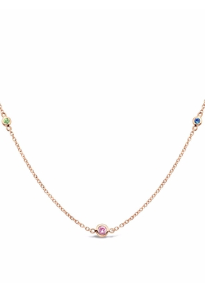 Pragnell 18kt rose gold Sundance rainbow sapphire necklace - Pink