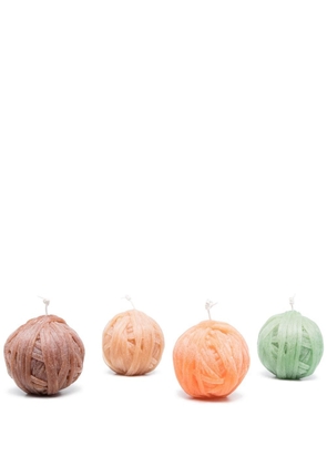Missoni Home string ball candle set - Orange