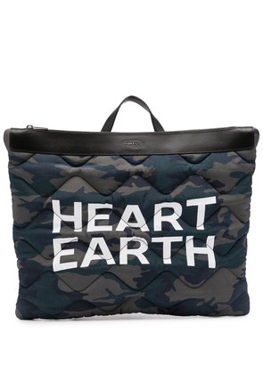 Ports V Heart Earth camouflage-print backpack - Blue